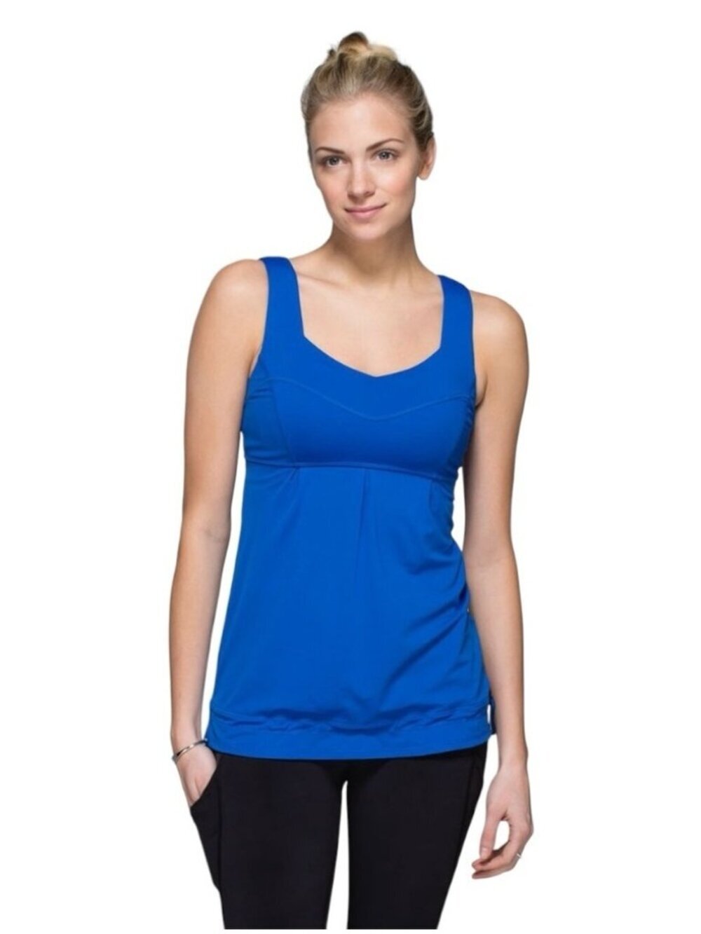 Lululemon Tame‎ Me Tank Women’s 6 US Luxtreme Baroque Blue Mesh Running